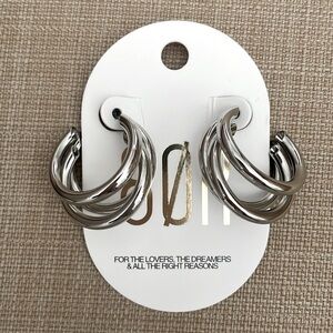 8 Other Reasons Chance triple hoop earrings in Silver